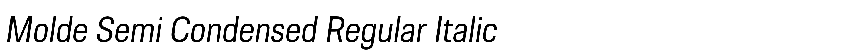 Molde Semi Condensed Regular Italic